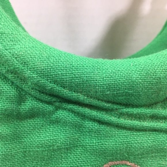 Class Bags By Karen Krautter Green Cotton Floral Wooden Handle Hand Bag - Picture 9 of 10